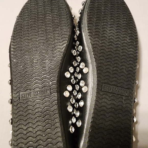 Steve Madden Black and Silver Studded Mules 9.5 - Picture 5 of 6